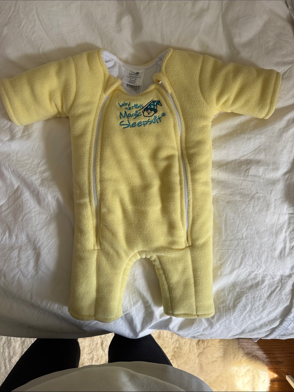 Magic Sleepsuit Yellow Fleece One-Piece Footie for Kids
